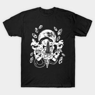 Serpent Rising Crystals Goth Witchy Punk T-Shirt